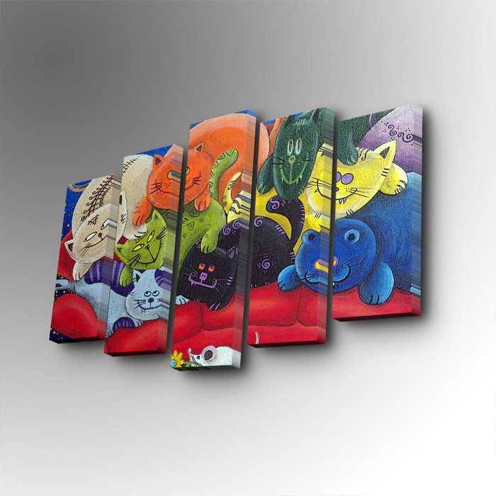 Wallity Cuadro Decorativo en Lienzo 5 Piezas 5PUC-149 Multicolor Wallity Cuadro Decorativo en Lienzo 5 Piezas 5PUC-149 Multicolor